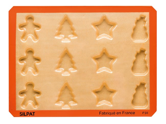 Flexible Silicone Christmas Mould - 12 cavities - 40 x 30cm - Demarle