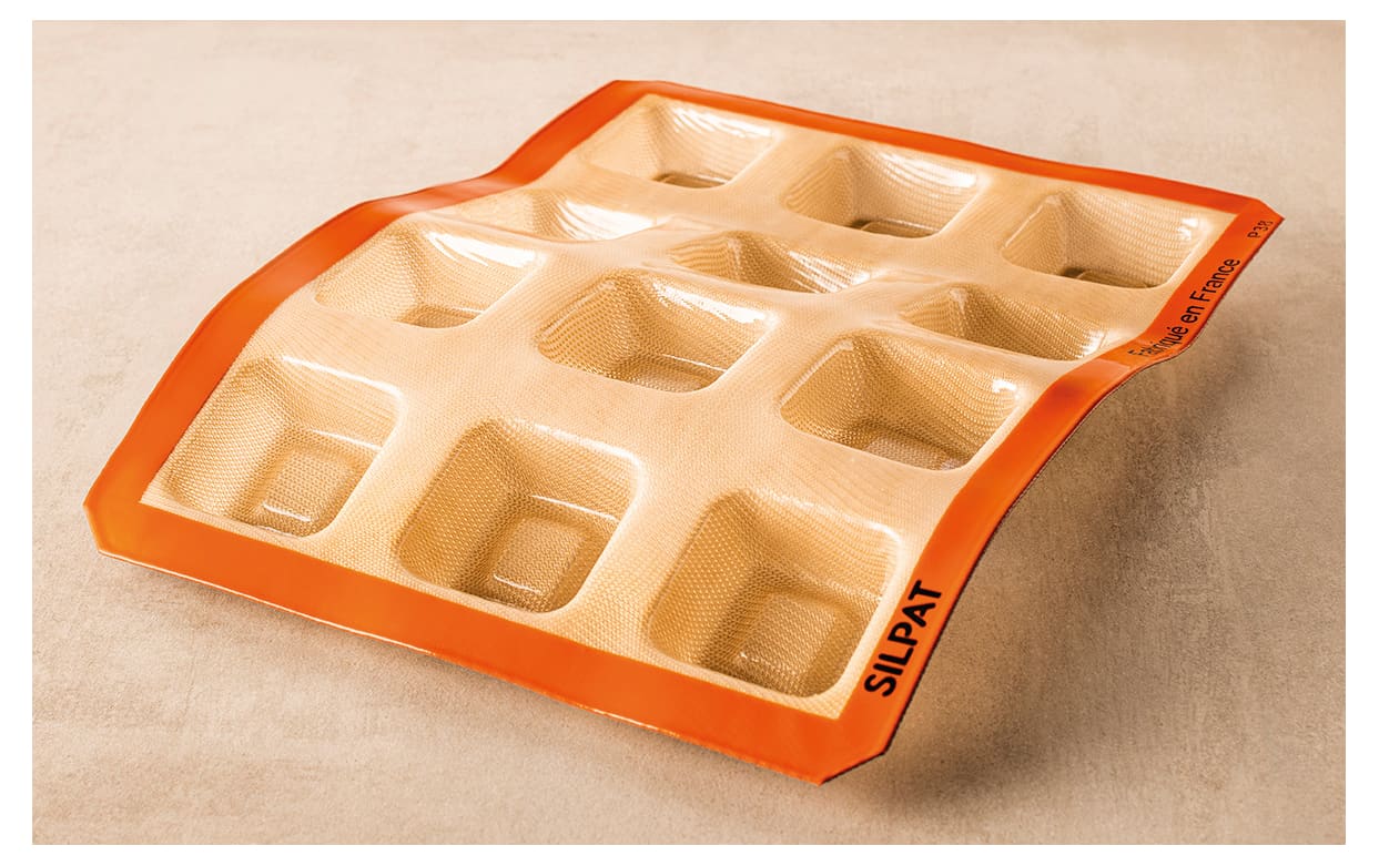 Silpat silicone Mould - Square savarins - 12 cavities - 40 x 30cm ...