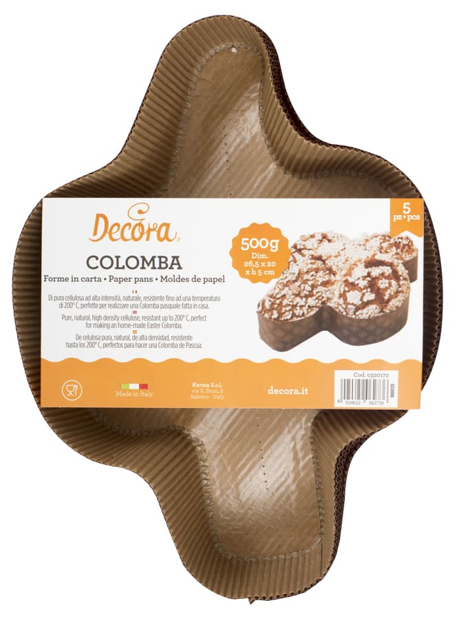 Colomba Paper Moulds (x 5) For about 500 gr of dough Decora