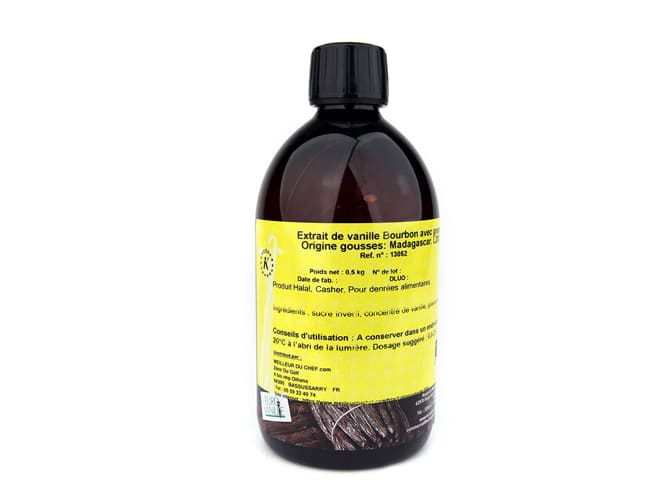 Bourbon Vanilla Extract with Seeds - 500 g - Eurovanille