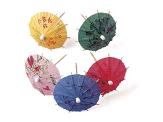 Parasol Decorative Wooden Picks