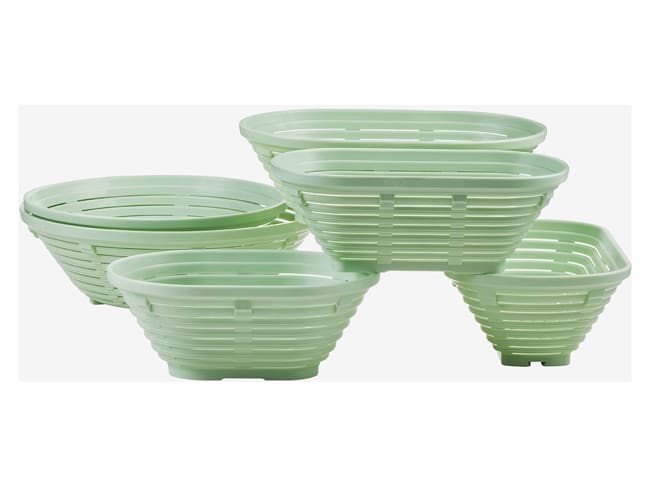 Plastic Banneton oval - for 500 g - 21 x 15 x 9 cm - Gilac