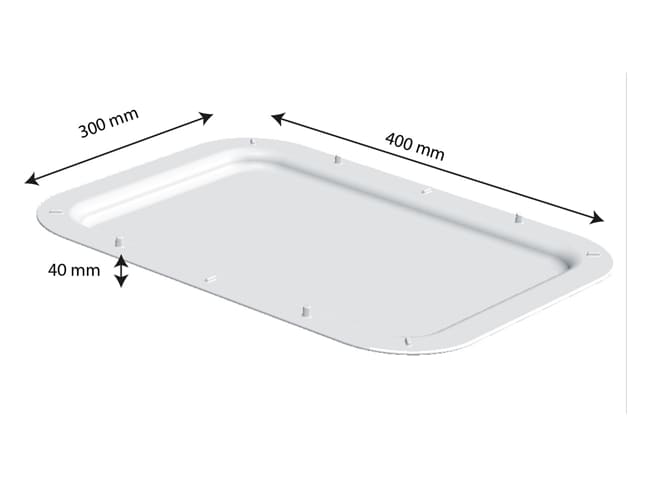 Lid for Half-Size Dividing Dough Container 7L - 40 x 30 x H 4cm - Gilac