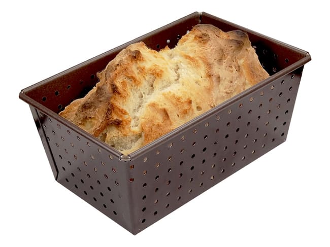 Perforated bread outlet pan