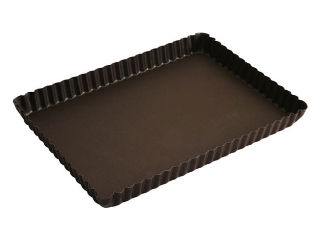 Rectangular tart mould fixed bottom - 28,5 x 21cm - Gobel