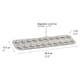 Tinplate Madeleine Tray - 20 cavities - 39 x 12cm - Gobel