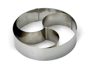 Stainless Steel Round Trio Mousse Ring Ø 18cm