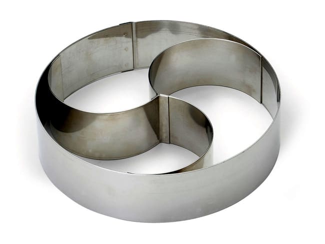 Stainless Steel Round Trio Mousse Ring Ø 18cm - Gobel