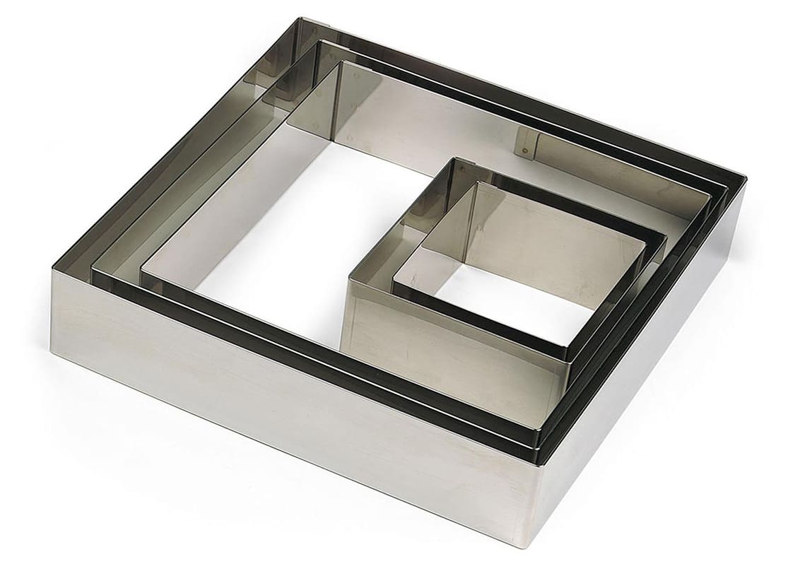 Stainless Steel Square Ring 16 x 16 x ht 4.5cm Gobel Meilleur du Chef