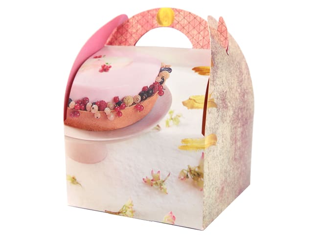 'Exquise' Square Tart Box with Handle - Height 6cm - 17 x 10cm (x 50)