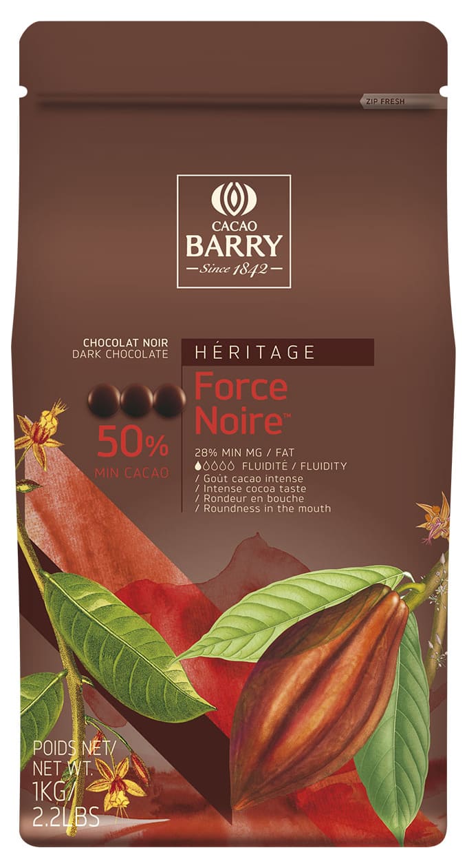 Pistoles de Chocolat Force Noire 50% Cacao Barry 5KG