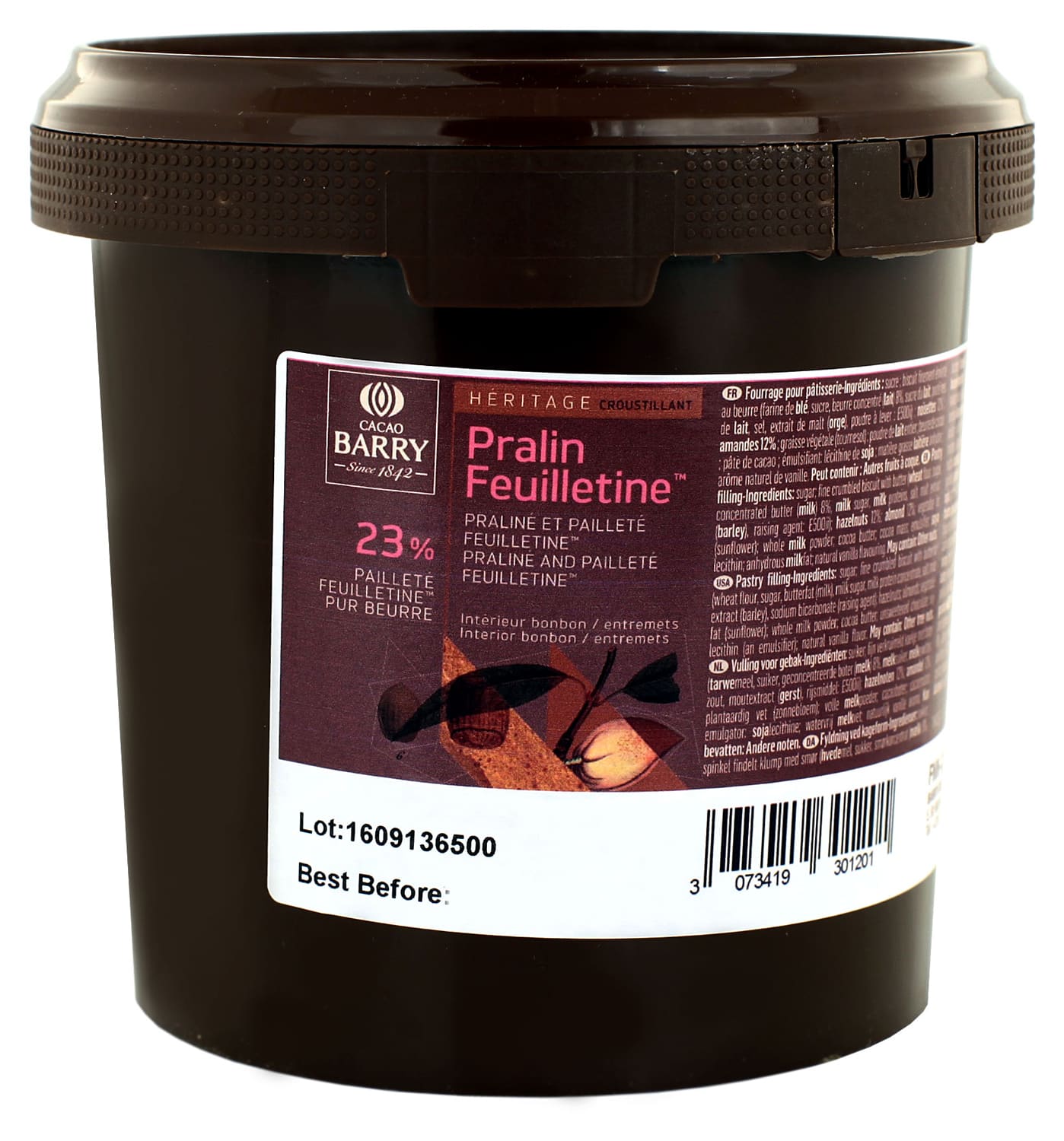 Pralin Feuilletine Praline Paste with Flakes 1kg Cacao Barry