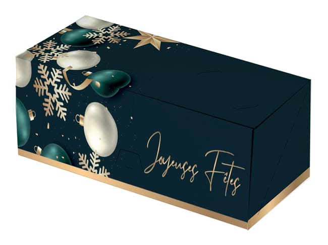 Yule Log Box (x 25) - Starry - 30 x 11cm