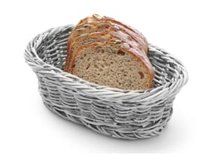 Oval gray bread basket