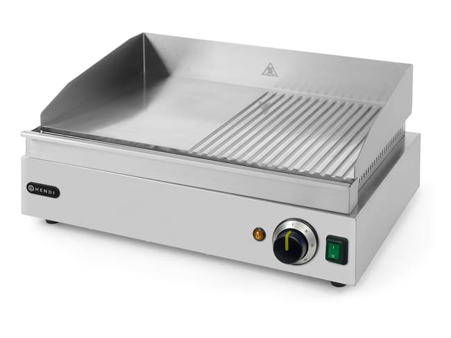 Plancha Grill with Smooth/Griddle Surface - Large - 55cm - Hendi