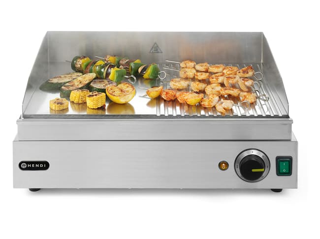 Plancha Grill with Smooth/Griddle Surface - Large - 55cm - Hendi