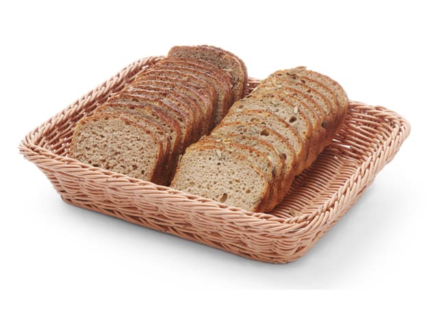 Rectangular Bread Basket - reinforced stainless steel wire - 32.5 X 26.5 cm