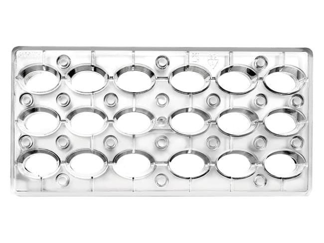 Magnetic Chocolate Mould - 18 Ovals - 27,5 x 13,5cm - Ibili