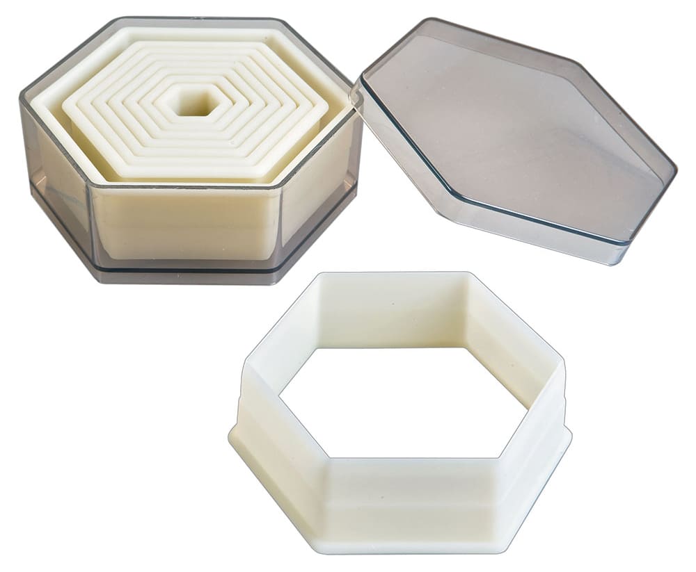 Plain Hexagon Pastry Cutters Set of 9 Ibili Meilleur du Chef