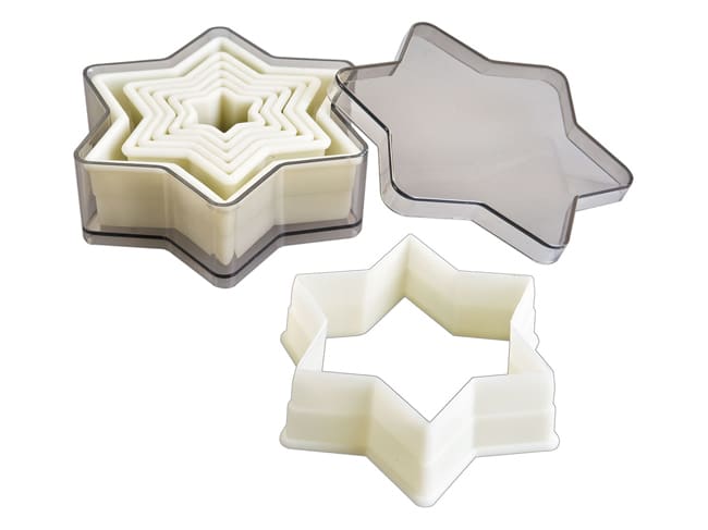 Set of 7 Plain Pastry Cutters - Star - Ibili