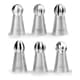 Russian Ball Piping Nozzles - Stainless steel - 6 nozzles - Ibili