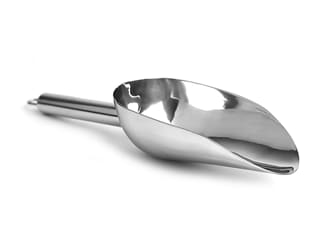 Stainless steel flour (or ice) scoop