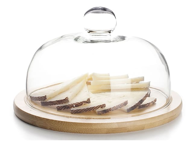 Tray for cheese - with glass dome - Ø 26 cm - Ibili