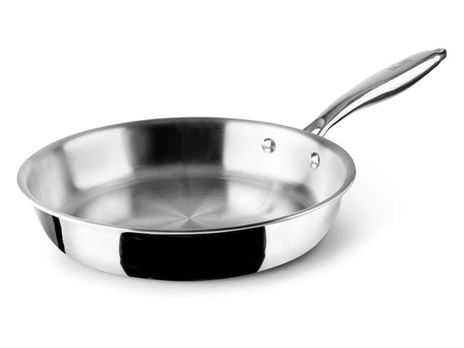 Triply Natural Stainless Steel Frying Pan - Multilayer - Ø 24 cm - Ibili