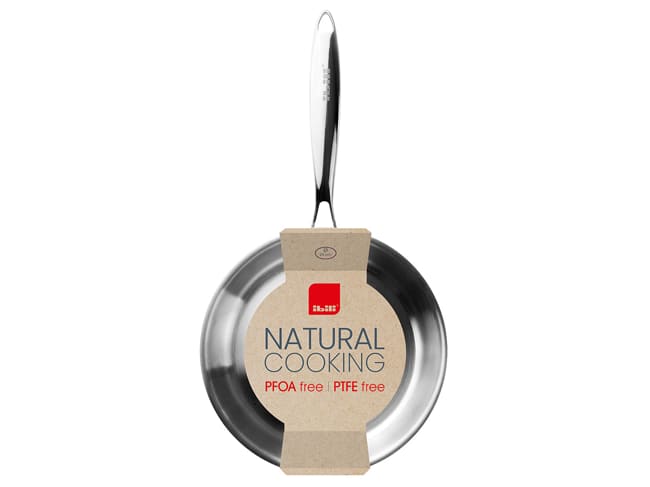 Triply Natural Stainless Steel Frying Pan - Multilayer - Ø 24 cm - Ibili