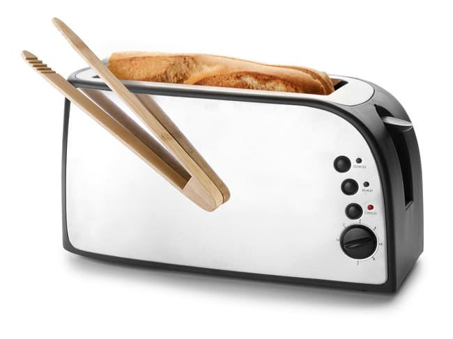 Magnetic Wooden Toast Tongs - 28cm - Ibili