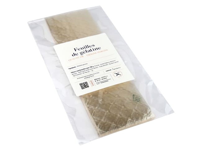 Gold Gelatin Sheets 210 Bloom - Pork origin - 20 sheets - Ingredissimo