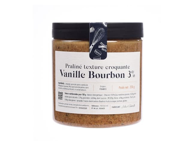 Crunchy Bourbon Vanilla Praline Paste 3% - 250g - Meilleur du Chef