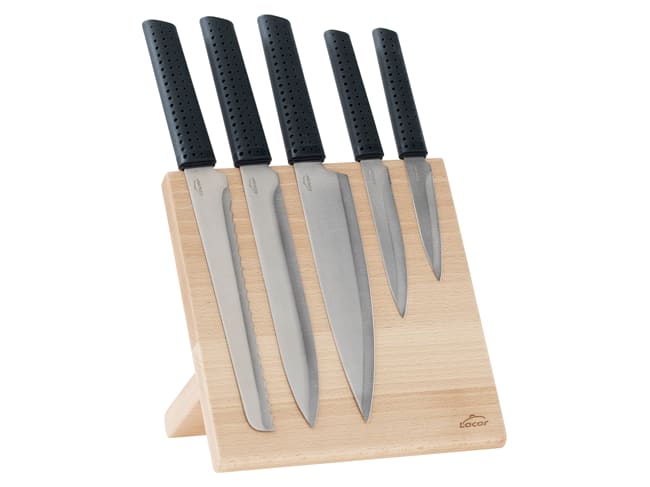 Magnetic Knife Holder - Beechwood - 5 knives - Lacor