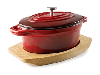 Red Cast Iron Oval Mini Casserole