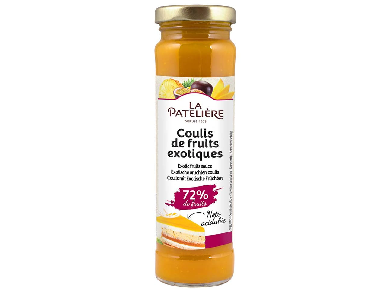Natural exotic fruit sauce 165g La Patelière Meilleur du Chef