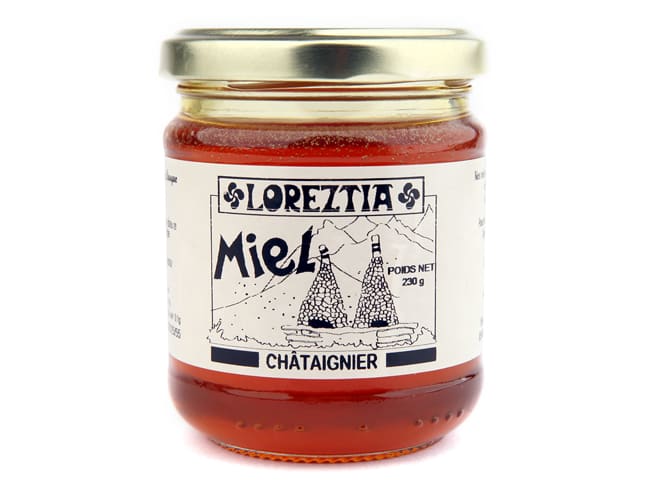 Chestnut Honey - from the Basque Mountain - 230g - Loreztia