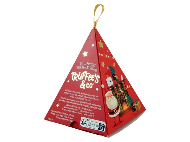 Mini Christmas Pyramid - Small natural truffles - 35g - Chocolat Mathez