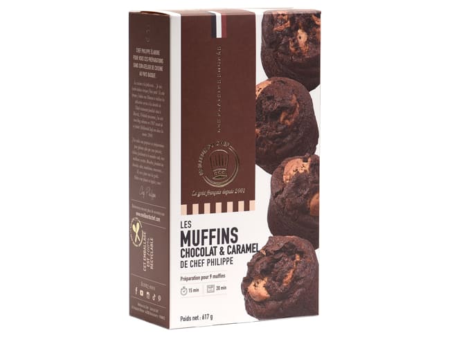 Caramel & Dark Chocolate Chip Muffin Mix - By Chef Philippe - 617g - Meilleur du Chef