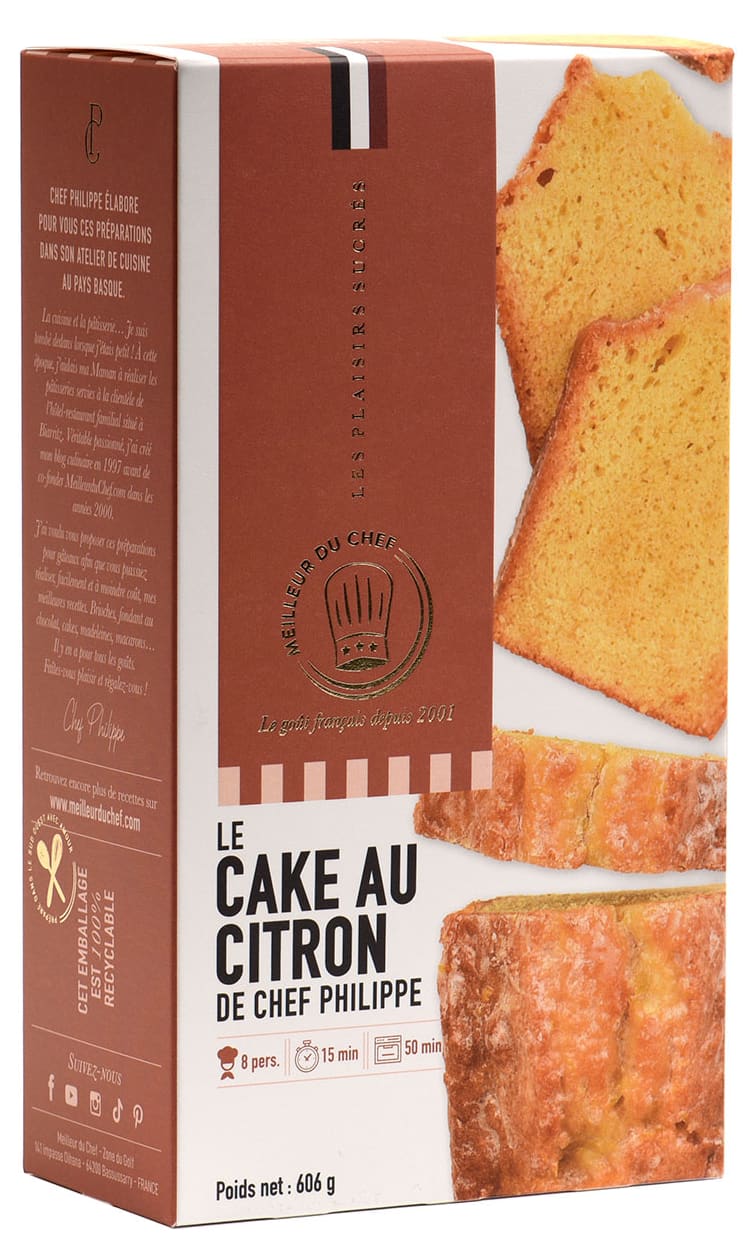 Lemon drizzle loaf cake mix by Chef Philippe Meilleur du Chef