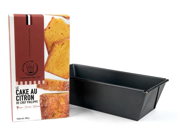 Loaf Cake Tin + Lemon Cake Mix - 25 x 12 x 7 cm