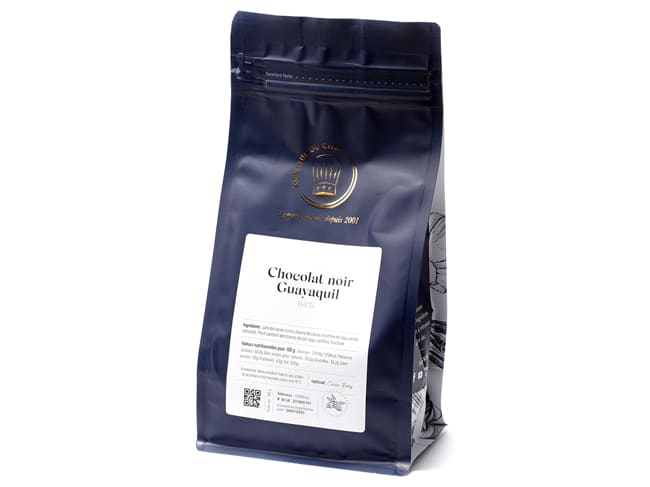 Extra-Bitter Guayaquil Dark Chocolate Couverture Pistoles - 64% cocoa - 500g - Cacao Barry