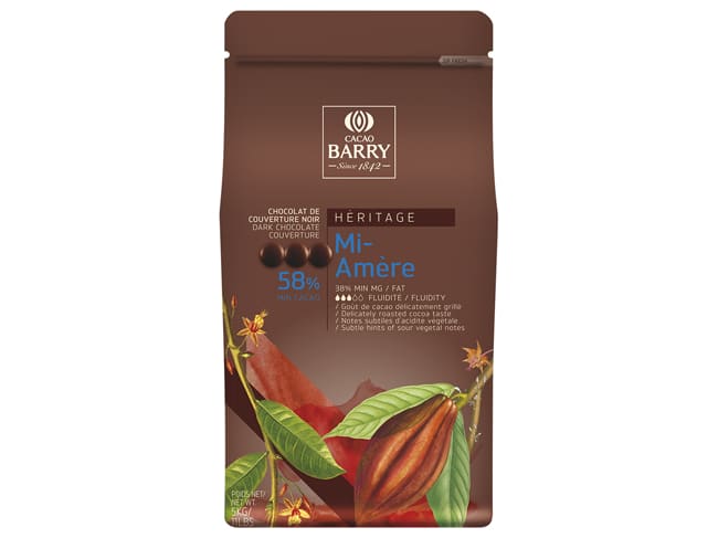 Mi-Amère Dark Chocolate - 58% cocoa - 500g - Cacao Barry