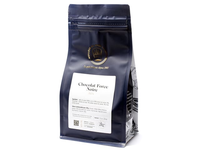 Force Noire Dark Laboratory Chocolate Pistoles - 50% cocoa - 500 g - Cacao Barry