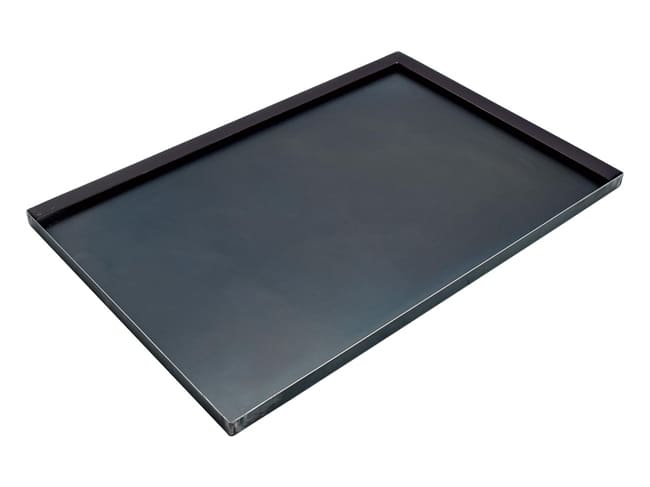 Baking Sheet with Straight Edges - Black steel - 53 x 32.5cm - Mallard Ferrière