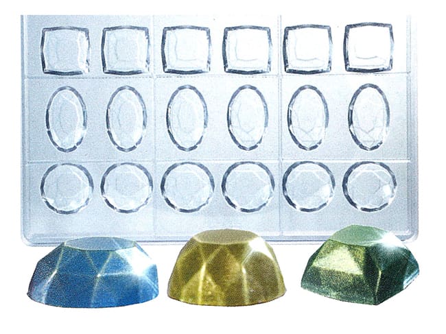 Assorted Diamond Chocolate Mould - 27,5 x 17,5cm