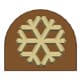 Plastic Mould for Decorated Yule Log Tips - 6 Snowflakes