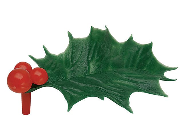 Green simple Holly Leaf Cake Topper Decorations (x 144)