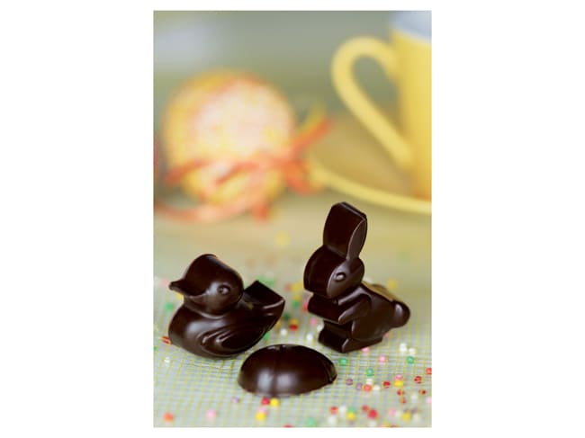 Easy Choc Silicone Chocolate Mould - 14 Easter Shapes - 21,4cm x 10,6cm - Silikomart