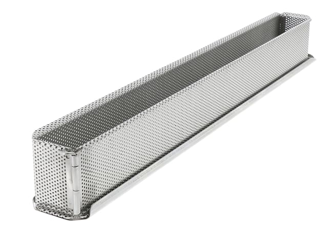 Mini Paté Mould - perforated and foldable - 30 x 4 x ht 6cm - Mallard Ferrière