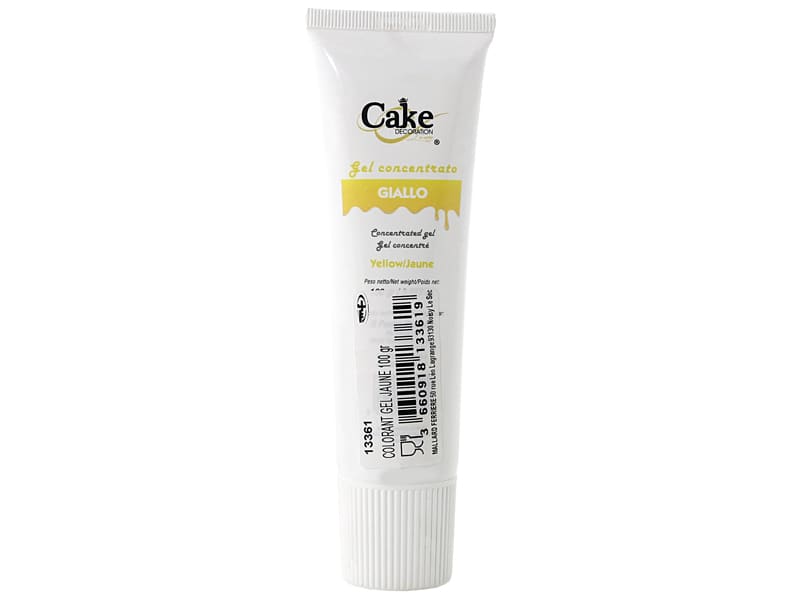 Food Colouring Gel - Fat Soluble - Yellow 100g - Cake Décoration